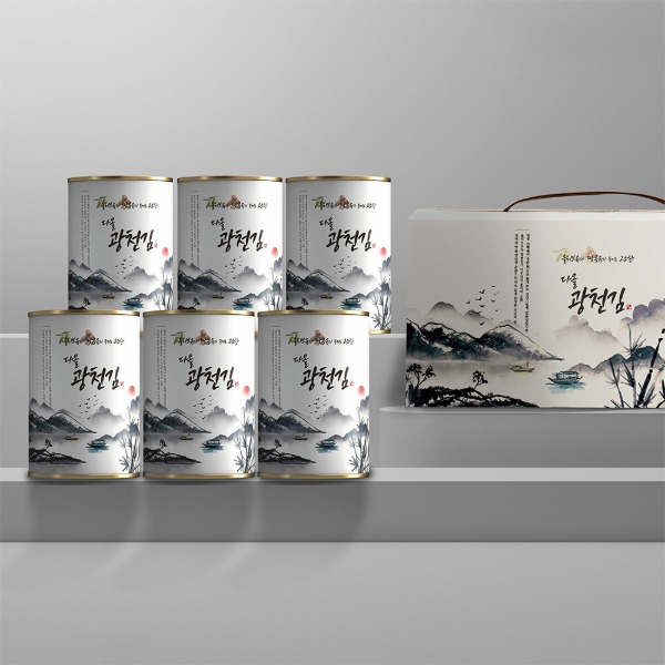 다올 광천김 6호 36g x 6캔 (국산김_ 올리브유_ 땅콩유)