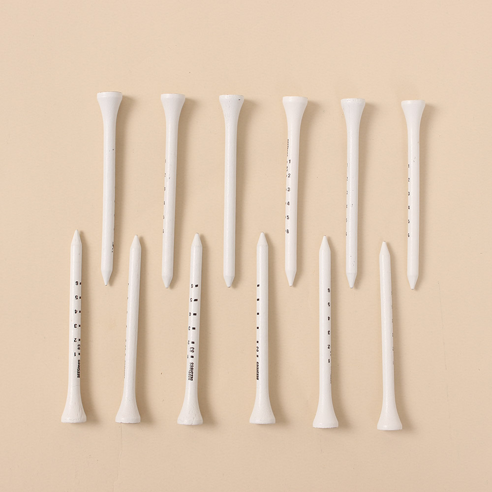 홀인원 골프 롱티 50p세트(83mm) 나무 눈금티