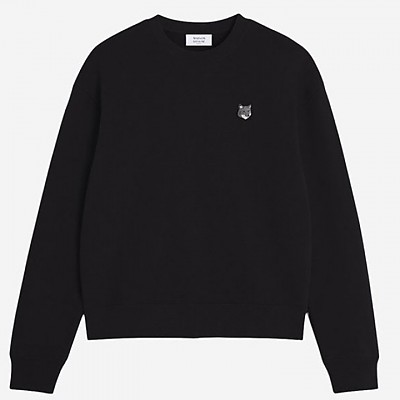 [Maison Kitsune] 메종키츠네 남녀공용 그레이폭스헤드 컴포트핏 맨투맨 (S~XL, 블랙/그레이)