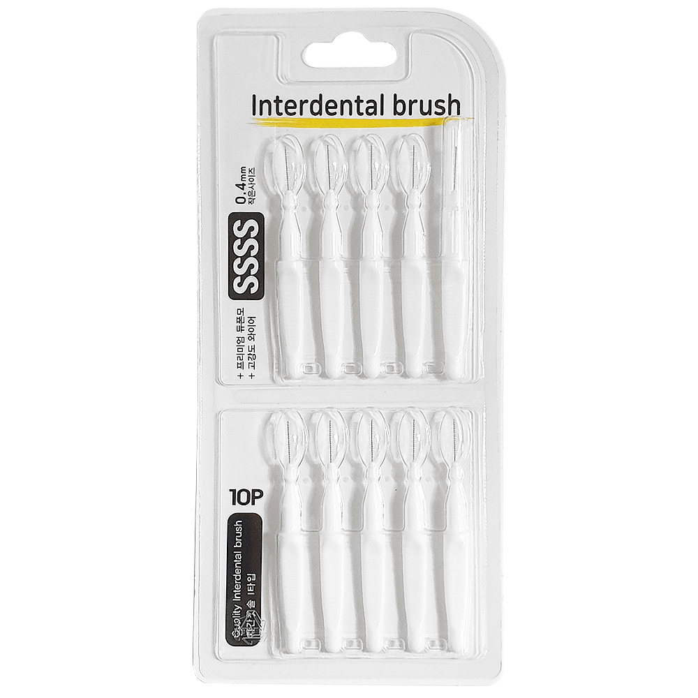 우일 치간칫솔I타입 0.4mm (10P SSSS)8700 치석브러쉬