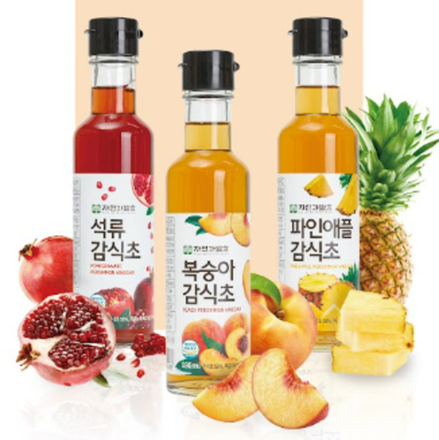[Hub.A]상큼한감식초180ml 3입세트 (석류,파인애플,복숭아)