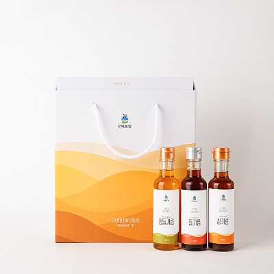 오복농산 국내산 저온압착 전통기름 3종 참기름 들기름 생들기름 180ml 250ml