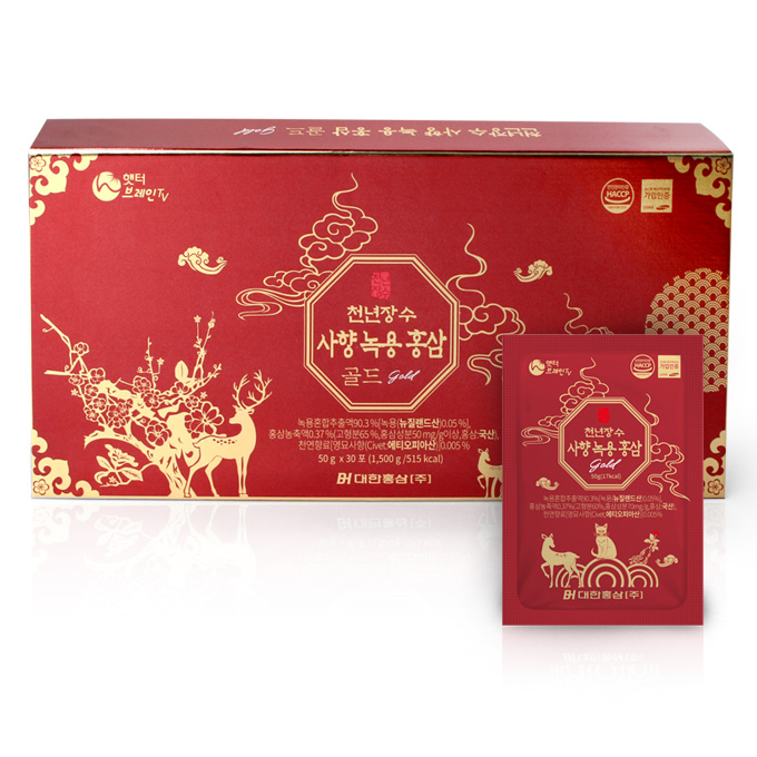 천년장수 사향녹용홍삼골드 50ml x 30포