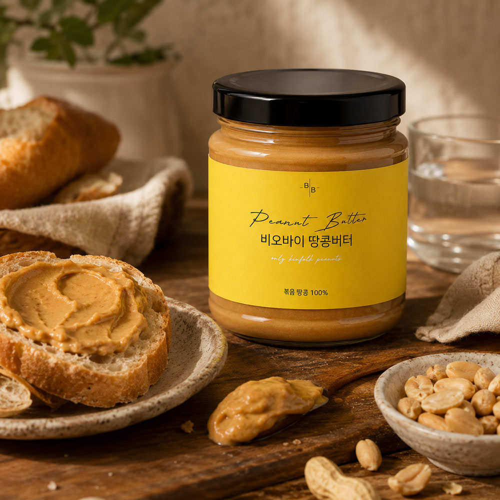 비오바이 국내제조 무첨가 땅콩버터 260g 1병