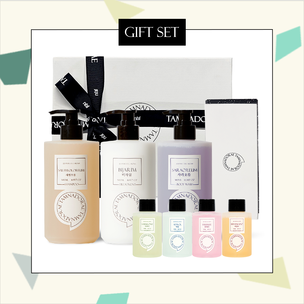 [기획 선물세트] 탐나도래 제주 스파 리추얼 약산성 퍼퓸 클린케어 풀세트 (500ml x3 + 50ml x4)