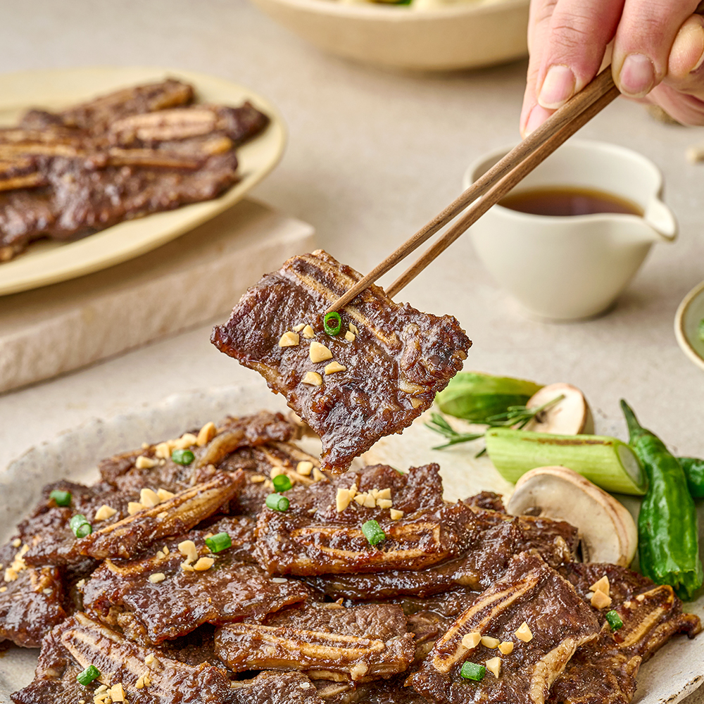 정채움 정성 가득 채운 LA갈비 500g 팽이버섯 비법 양념 소고기