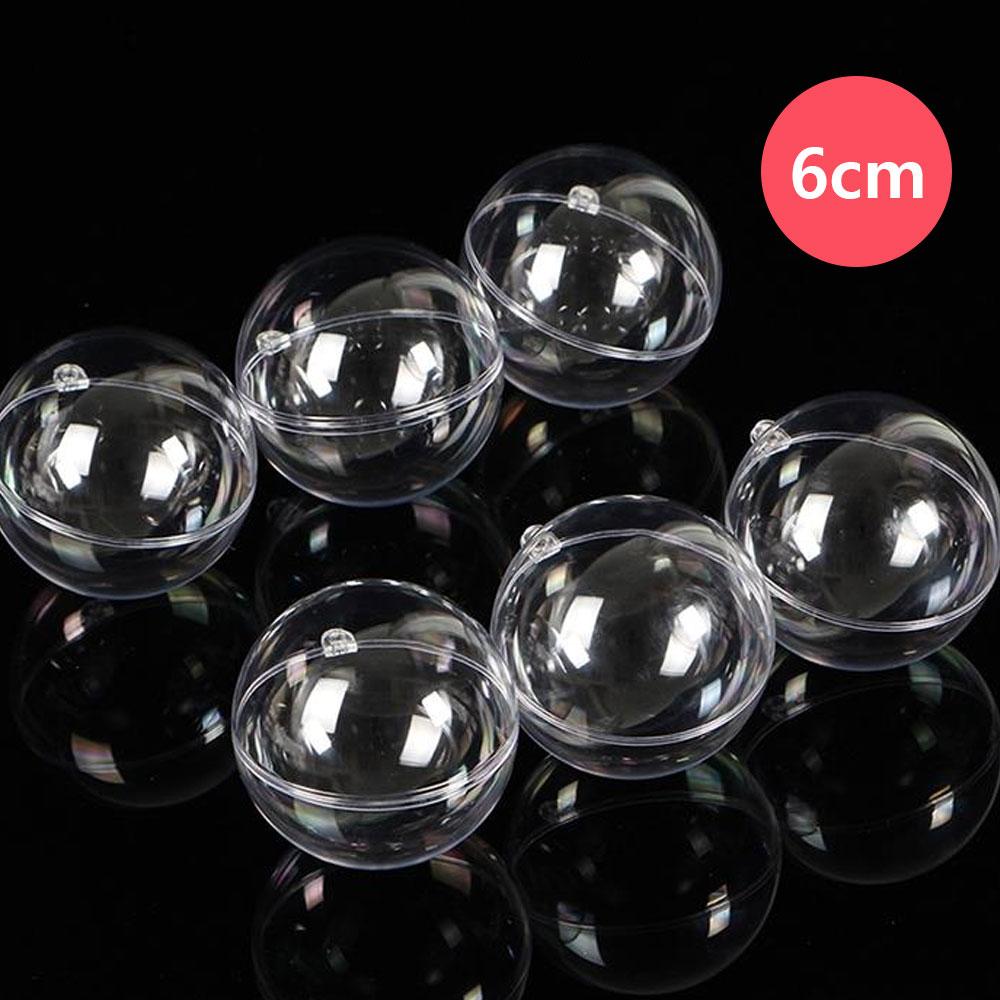 장식소품 투명 플라스틱볼 6p세트 6cm DIY만들기 미술