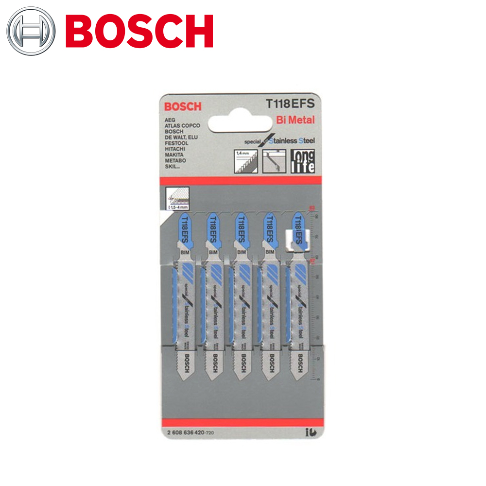 BOSCH 보쉬 스테인레스용 직쏘날 직소날 5P_T118EFS