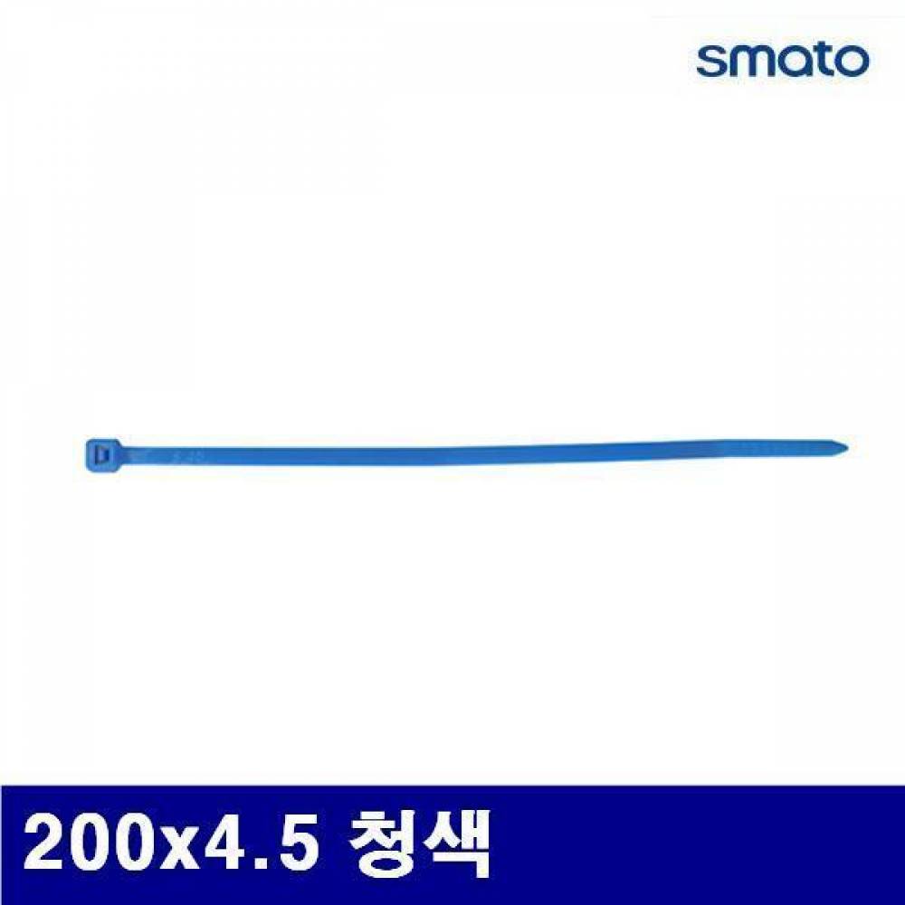 스마토 1125519 컬러케이블 타이 200x4.5 청색 1봉 1 000ea (1봉(1 000ea))