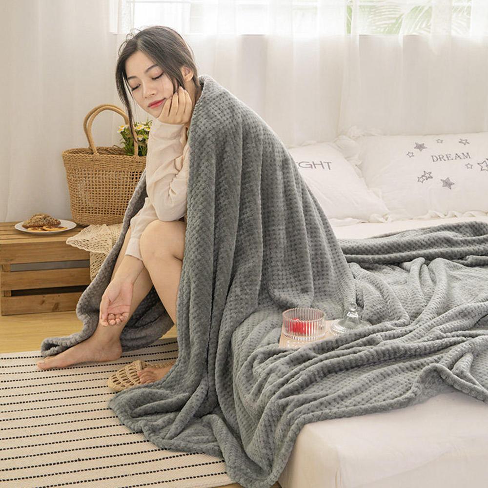 포근한 몽글몽글 다용도 담요 브라운 70x100