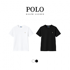 [Polo Ralph Lauren] 폴로랄프로렌 멀티포니 로고 반팔 티셔츠(화이트/블랙, S~XL)