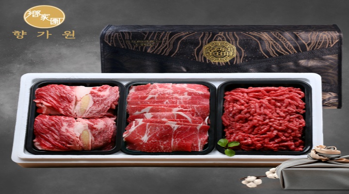 [향가원한우] 1등급 구이정육 혼합선물세트 14호 1.2kg(400g*3ea)