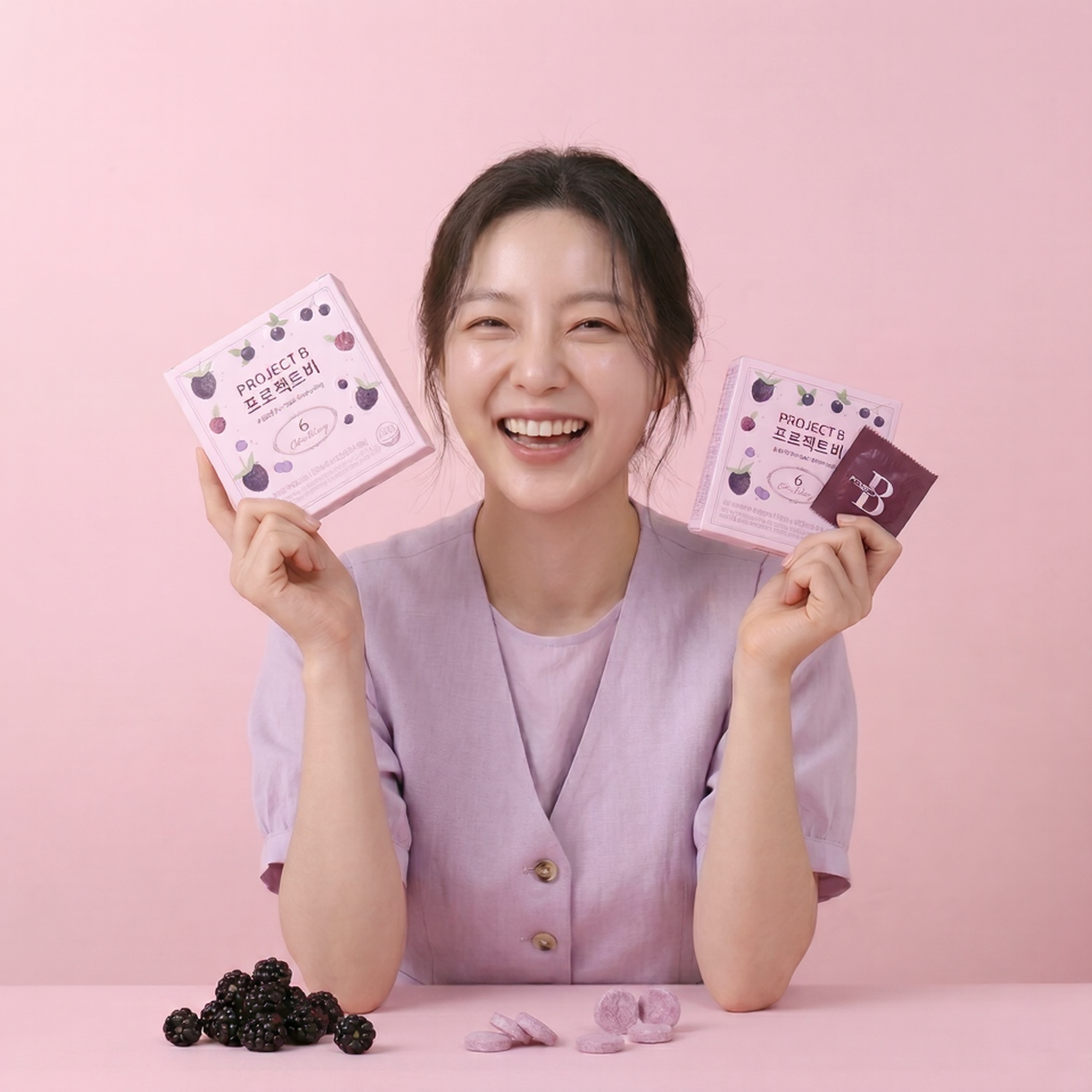 프로젝트비 블랙베리 6종 비타민C 낙산균 올인원 4박스 (싱글팩) 128정 (4개월분)