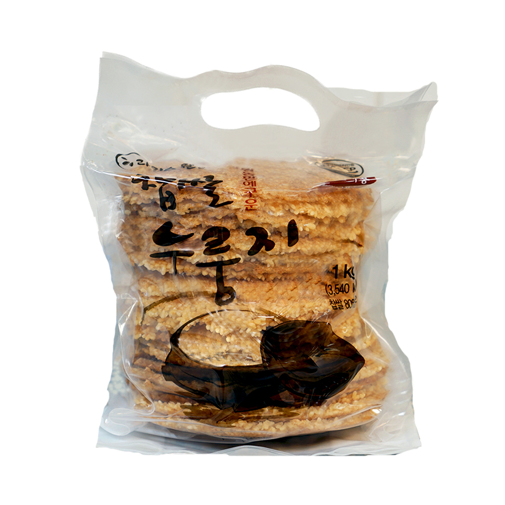 [라이스웰] 황동판에 구운 찹쌀 누룽지(찹살 80%) 180g x 5