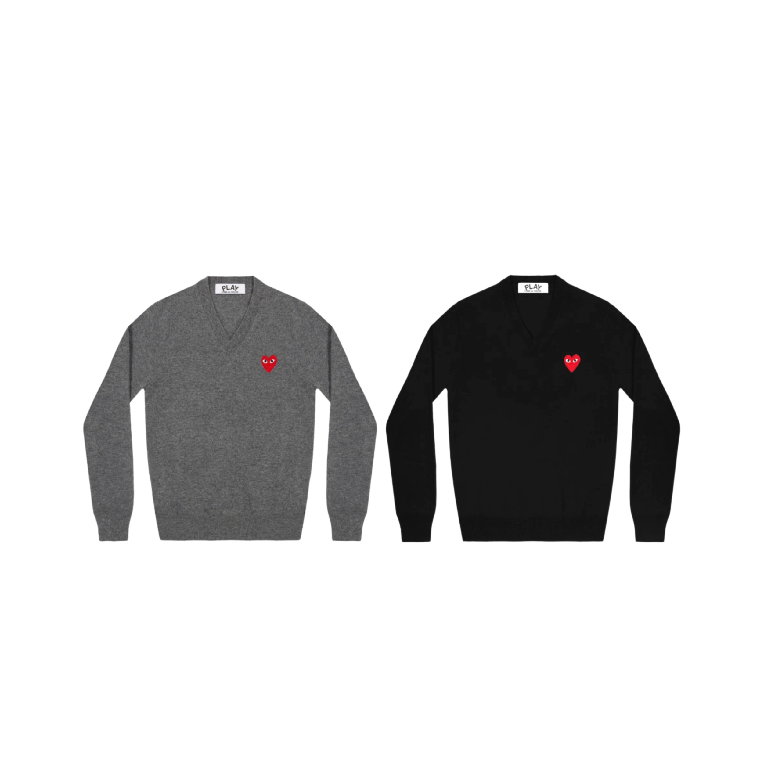 [CDG] 꼼데가르송 브이넥 니트(그레이,블랙/S~2XL)