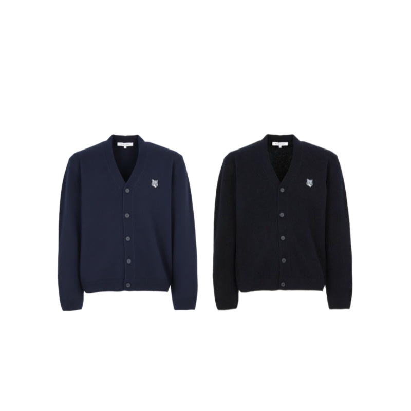 [Maison Kitsune] 메종키츠네 폭스헤드 컴포트 가디건(네이비/블랙, M~XL)