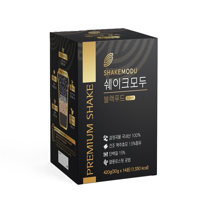 [쉐이크모두] 블랙푸드 선식 + 2박스 + 보틀 식사대용선식 선식쉐이크 선식가루 영양식 곡물쉐이크
