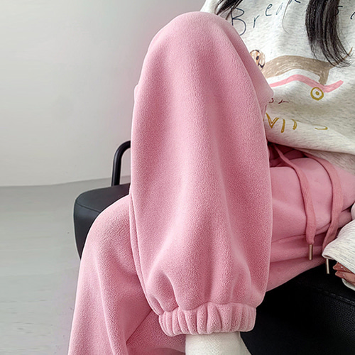 [마니판다] 핫 뜨근 뽀글이 후리스 조거 팬츠 여자 기모 후리스 조거바지 기모조거팬츠 뽀글이바지 따뜻한바지 겨울바지 홈웨어바지