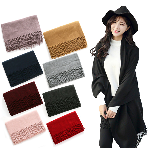 [마니판다] 캐시미어 머플러 10color 바이올렛 겨울머플러 목도리 패션머플러 방한용품 선물용