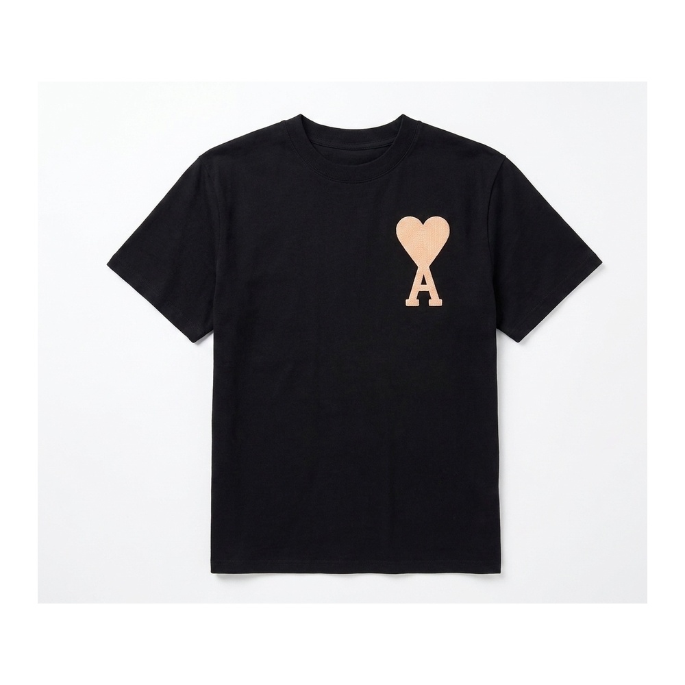 [ami] 아미 자수 빅로고 반팔티 UTS 352 726(블랙 S~XL)
