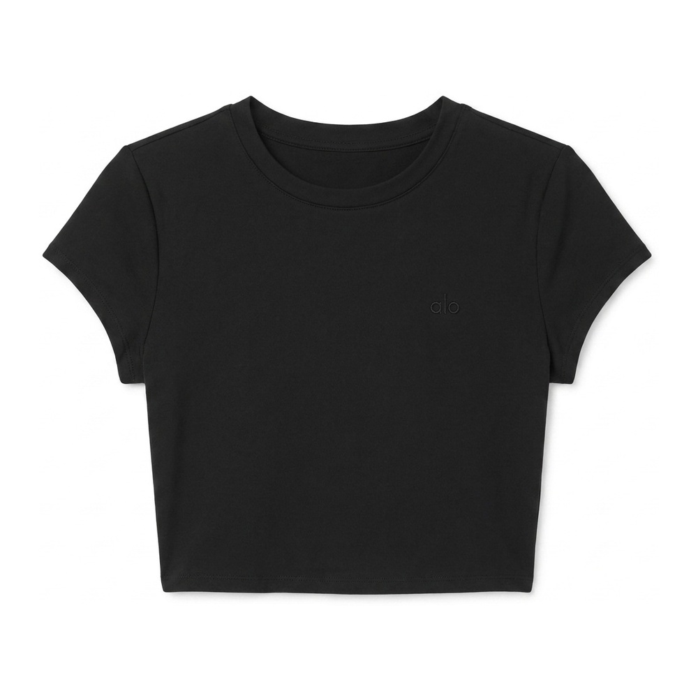 [alo] 알로 요가 크롭 피네스 반팔티 W1406R(블랙, 화이트 XS~L)
