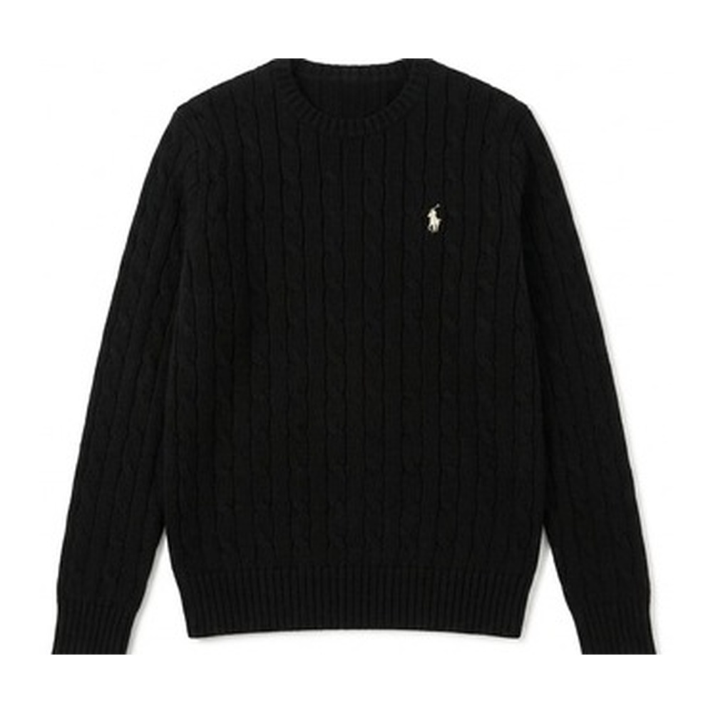[Polo Ralph Lauren] 폴로랄프로렌 PL 25 여성 케이블 긴팔 라운드 니트(화이트, 블랙 S~XL)
