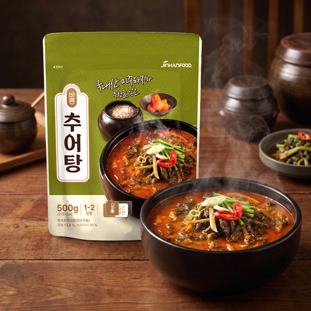 [진한식품] 바른 추어탕 500g 2개 가격으로 3개 가져가세요 2+1개 남원추어탕 보양식 국물요리 간편식 캠핑음식