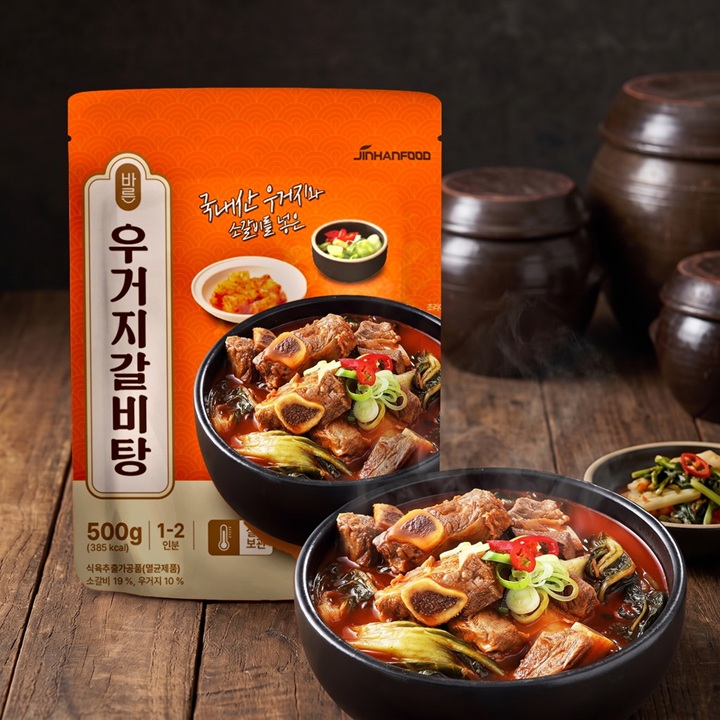 [진한식품] 바른 우거지갈비탕 500g 2개 가격으로 3개 가져가세요 + 2+1개 국물요리 간편식 캠핑음식 술안주 해장국