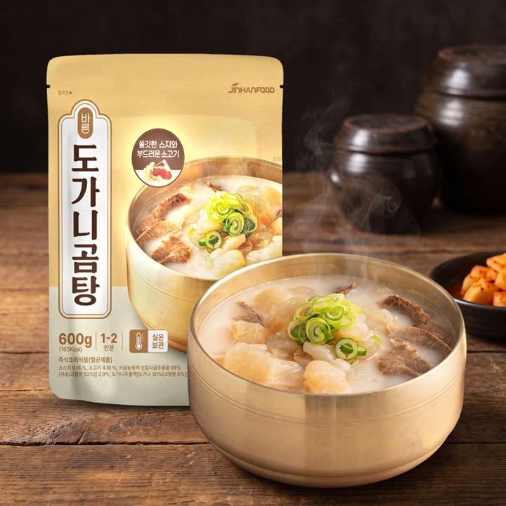 [진한식품] 바른 도가니곰탕 600g 2개 가격으로 3개 가져가세요 + 2+1개 보양식 국물요리 간편식 캠핑음식 몸보신