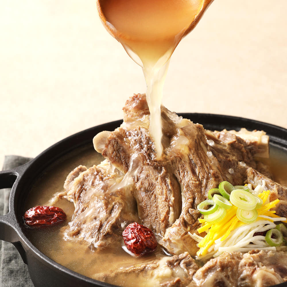 [진한식품] 바른 압도적 소갈비탕 1.5kg + 3개 국물요리 간편식 캠핑음식 술안주
