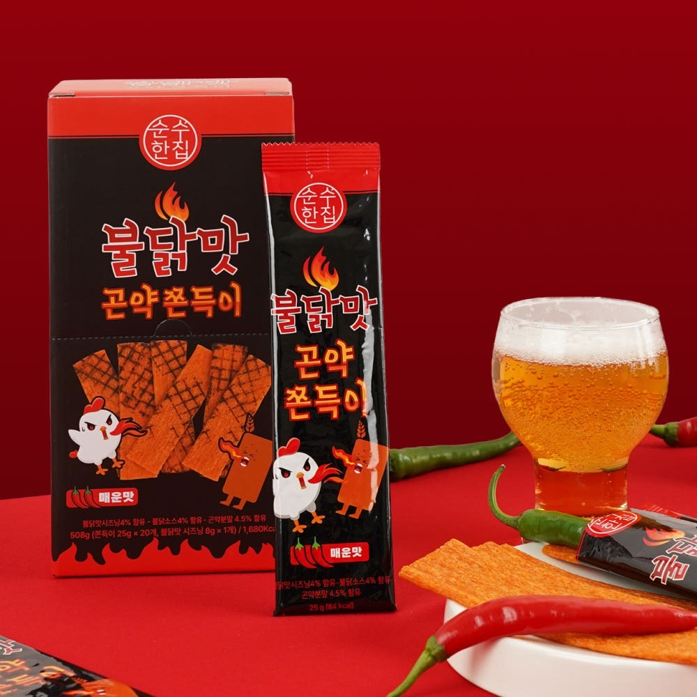 [순수한집] 불닭맛 곤약쫀득이 20개입 1박스