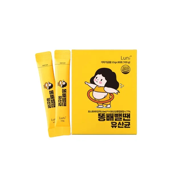 [루니] 똥배뺄땐 유산균 3g*30포 포스트바이오틱스 차전자피분말 쾌변 식이섬유