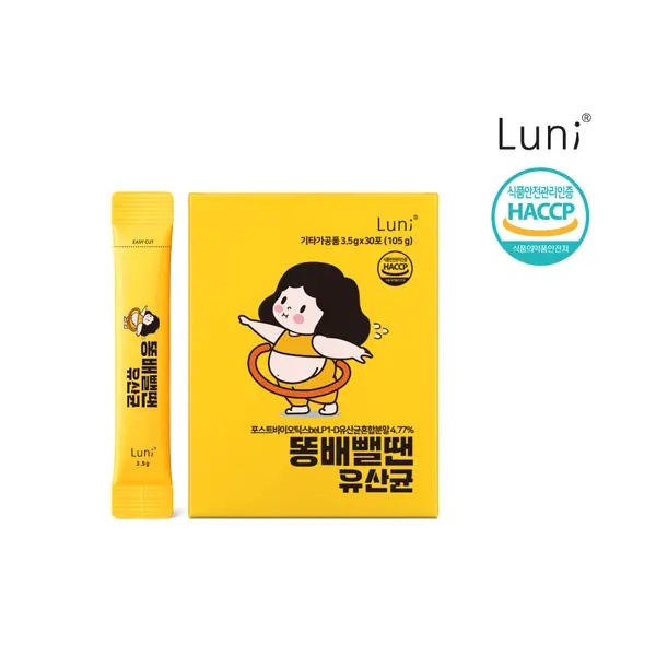 [루니] 똥배뺄땐 유산균 3g*30포 포스트바이오틱스 차전자피분말 쾌변 식이섬유