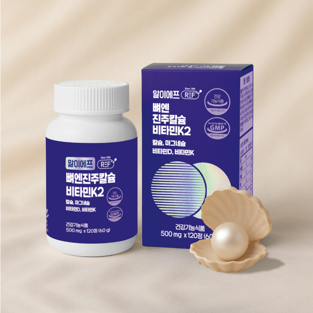 [R.E.F] 알이에프 뼈엔진주칼슘비타민K2 500mg / 120정