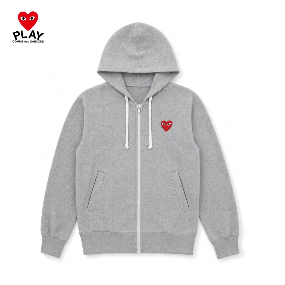 [꼼데가르송] 레드와펜 AX T168 집업후드 (그레이 S~2XL) 후드집업 기모후드집업 얇은후드집업 후드티집업 집업자켓