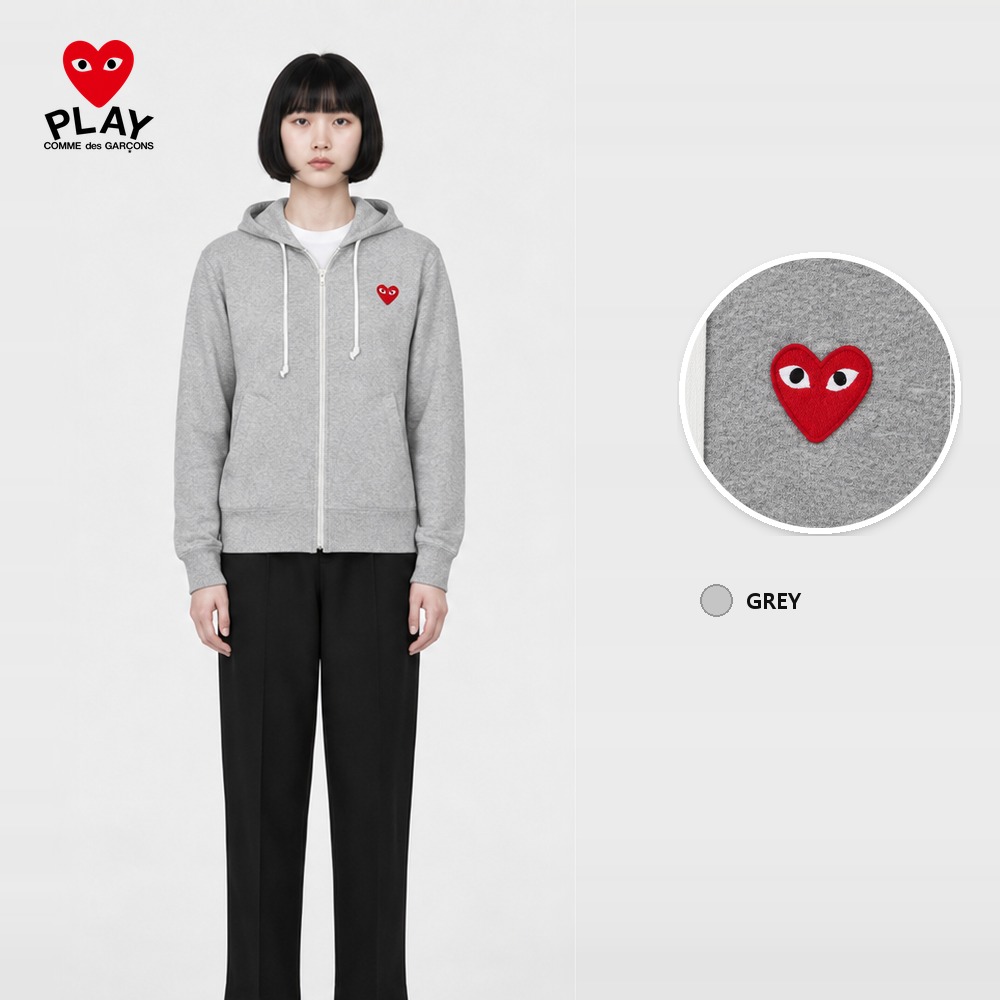[꼼데가르송] 레드와펜 AX T168 집업후드 (그레이 S~2XL) 후드집업 기모후드집업 얇은후드집업 후드티집업 집업자켓