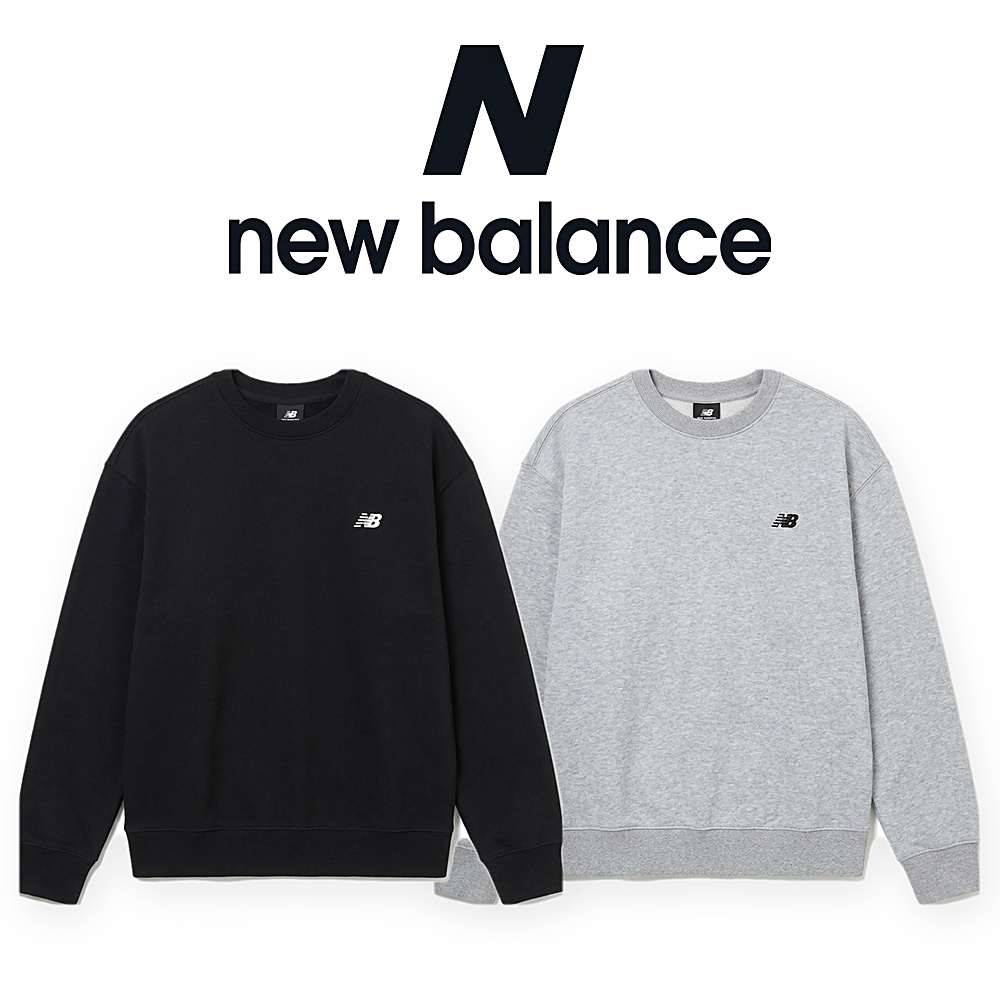 [New Balance] 뉴발란스 에센셜 맨투맨(블랙, 그레이 S~2XL)