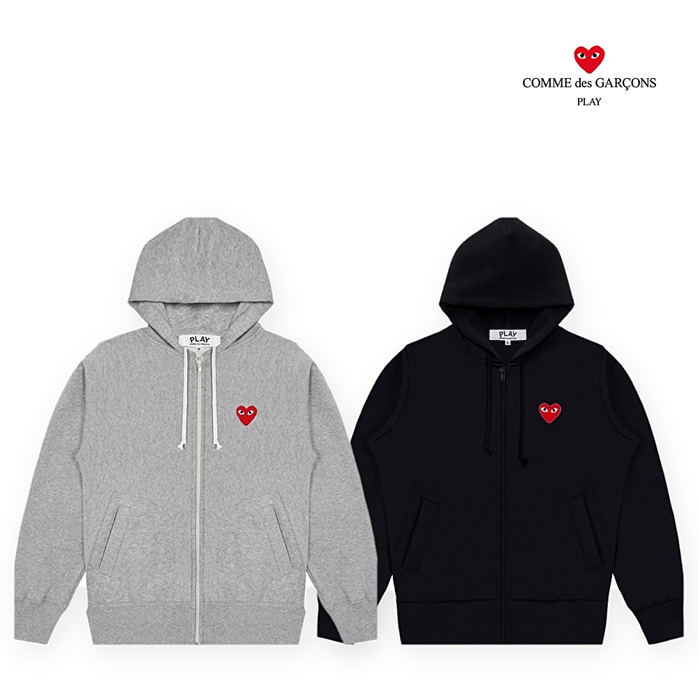 [CDG] 꼼데가르송 후드 집업(블랙, 그레이 S~XL)