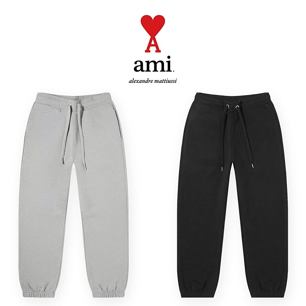 [Ami] 아미 백포켓 하트 조거팬츠(블랙, 그레이 S~XL)