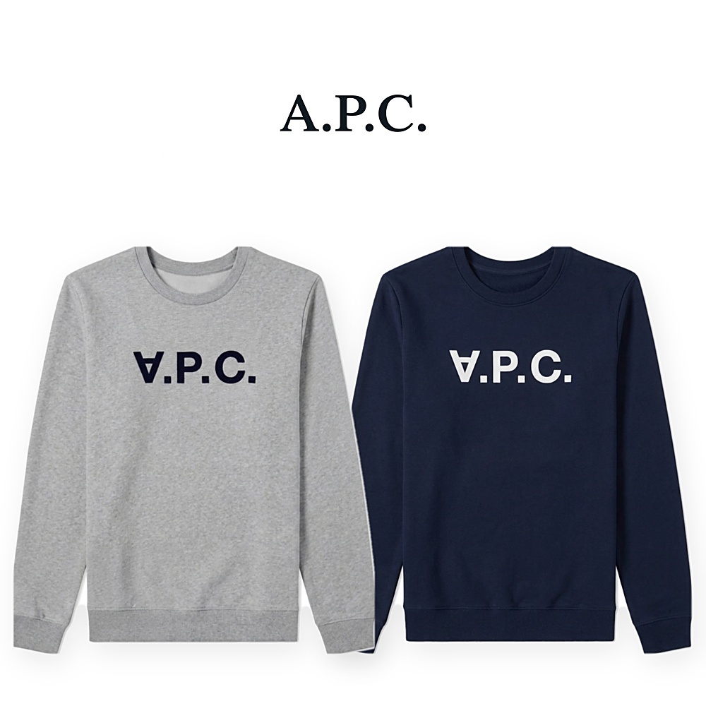 [A.P.C] 아페쎄 베이직 맨투맨(그레이, 네이비 S~XL)