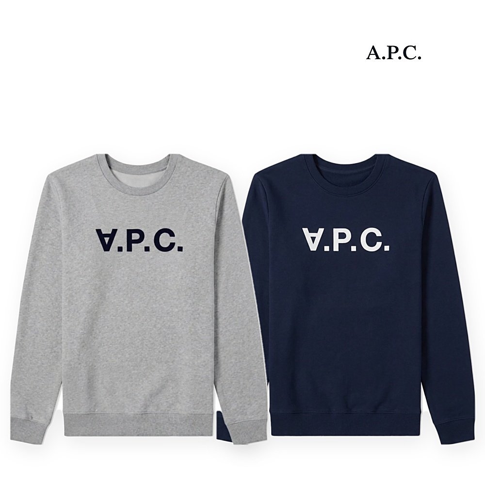 [A.P.C] 아페쎄 베이직 맨투맨(그레이, 네이비 S~XL)