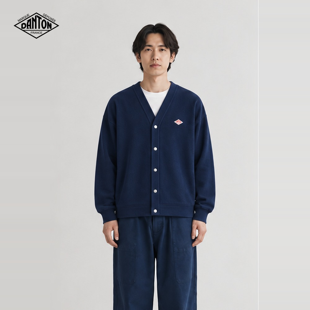 [Danton] 단톤 코튼 테리 브이넥 가디건 DT-C0406 (아이보리, 네이비, 그린, 차콜 38~44)
