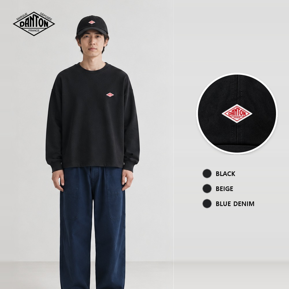 [Danton] 단톤 치노 클로스 6-패널 캡 3종 (블랙, 베이지, 블루데님)