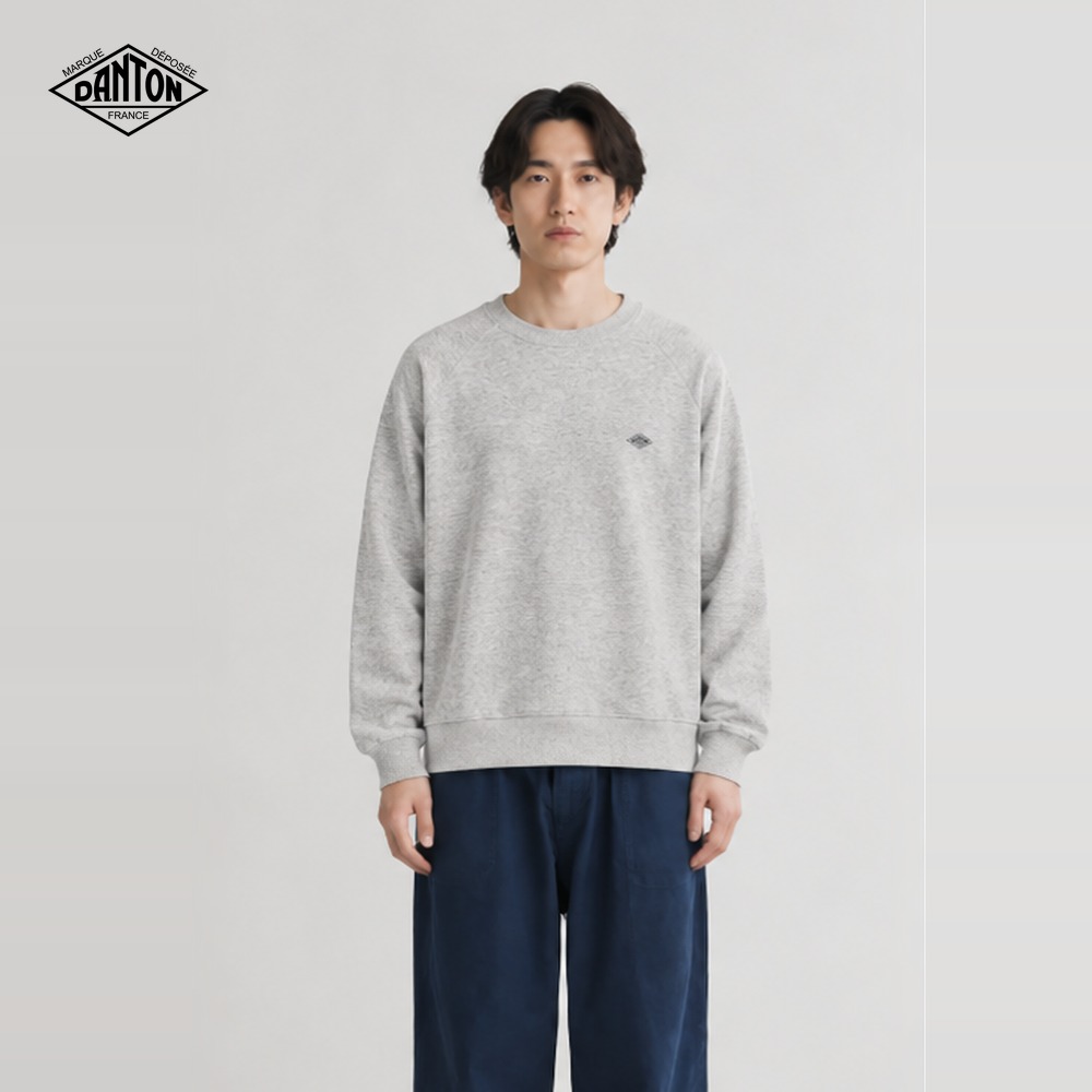 [Danton] 단톤 로고 스웨트셔츠 JD-9290 (그레이, 차콜, 에크루 S~XL)