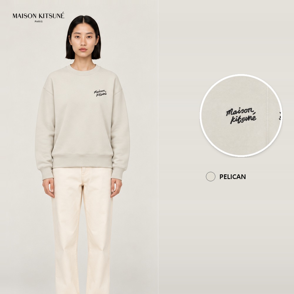 [Maison Kitsune] 메종키츠네 핸드라이팅 컴포트 스웨트셔츠 MM00315KM0341 (팰리칸 S~XL)