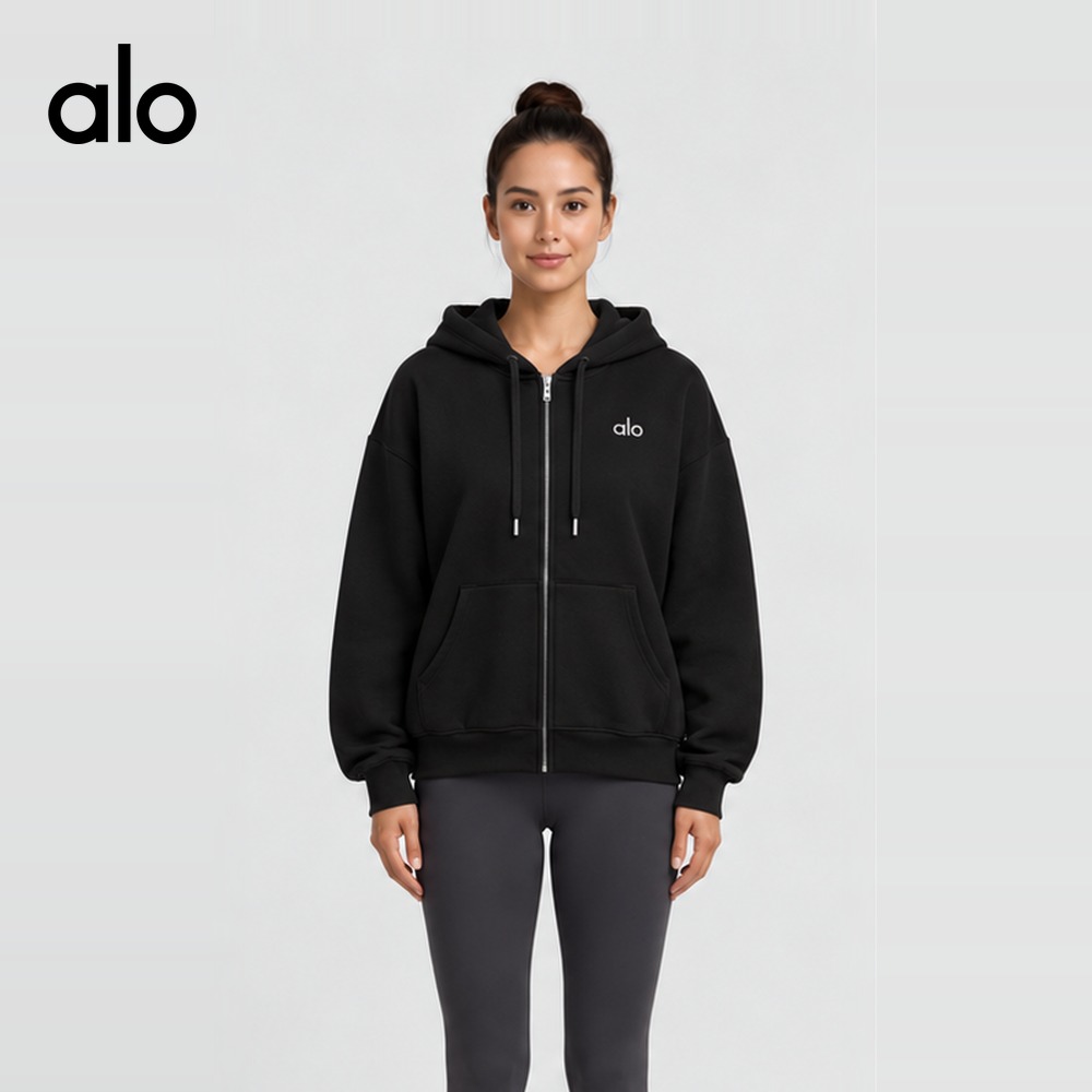 [alo] 알로 후드집업 U3041RG (블랙, 그레이 S~XL)