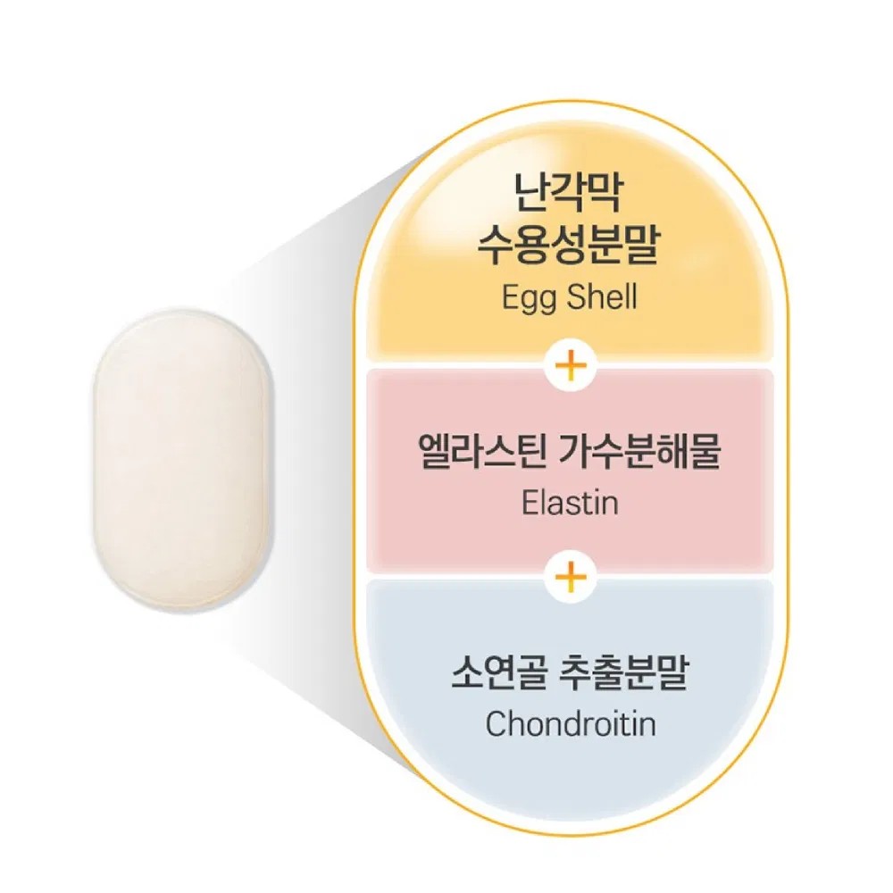 [뉴트리플러스] 난각막 콘드로이친 플러스 60정 (1개월분) 난각막 콘드로이친 NEM 난각막가수분해물 콘드로이친정