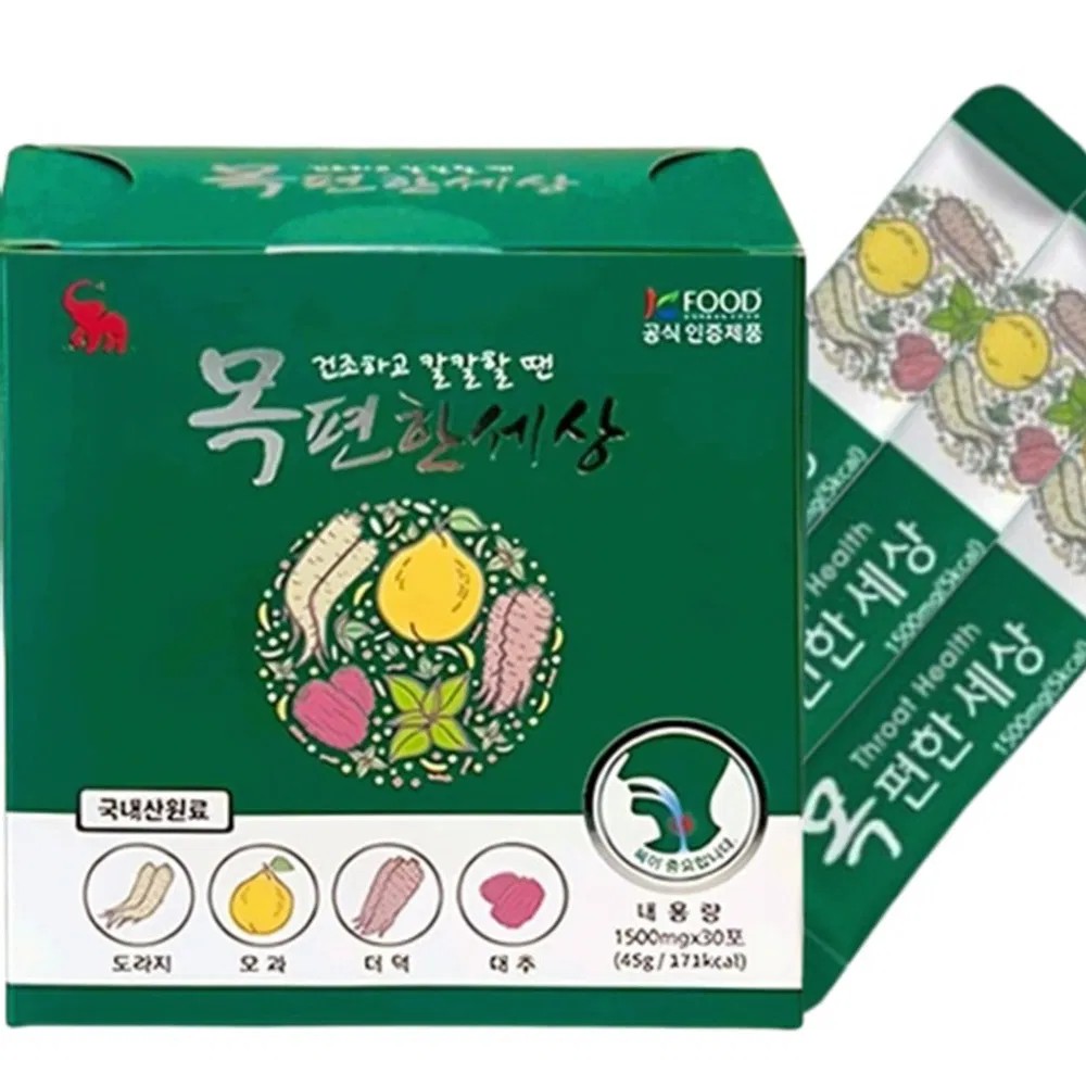 [거산종합상사] 목편한세상 도라지 모과 더덕 대추 1500mg x 30포 도라지스틱 도라지청 모과차 더덕 국내산원료