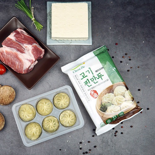 [풀잎마켓] 고기찐만두 168g x 5봉 찐만두 고기만두 냉동만두 간식 만두국