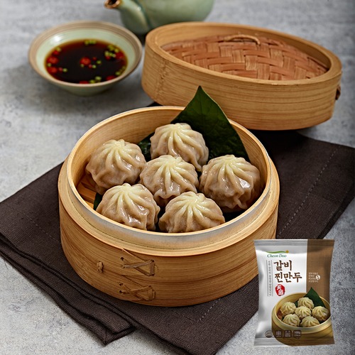 [풀잎마켓] 갈비찐만두 168g x 5봉 찐만두 갈비만두 냉동만두 간식 만두국